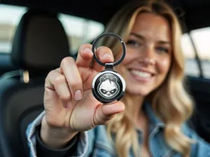 Personalised Logo Keyring Tag Racing Pro